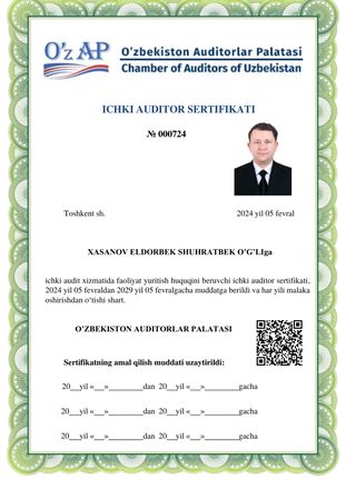 Ichki auditor sertifikati